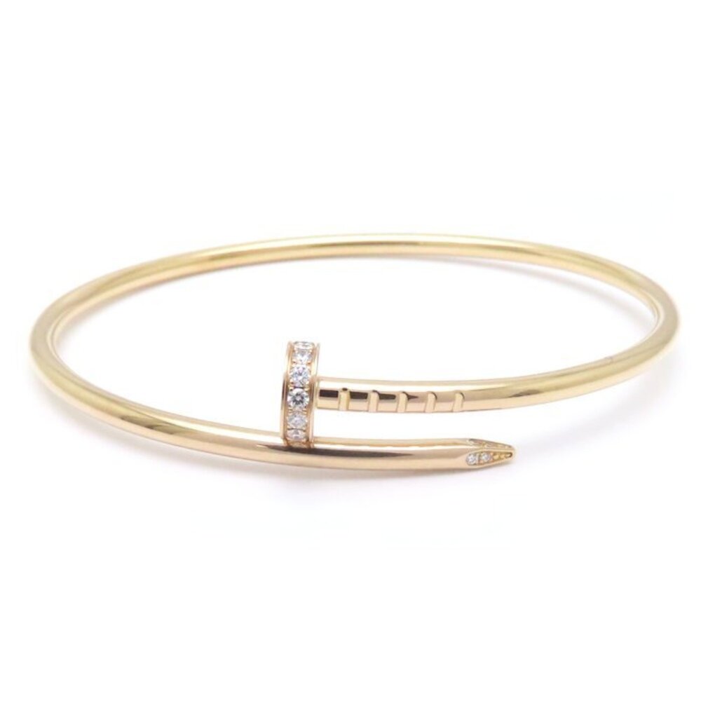 CARTIER Juste un Clou SM Bangle #16, Small Diamond Model, 18KPG, Women's, B60... - Picture 2 of 9